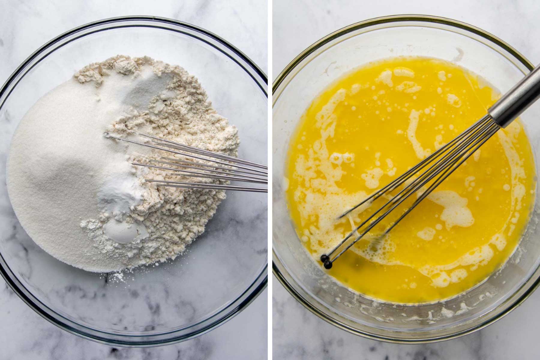 images showing how to make batter for cupcakes