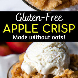 gluten free apple crisp no oats recipe pinterest pin.