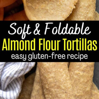 almond flour tortillas recipe pinterest pin.