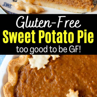 gluten free sweet potato pie pinterest pin.