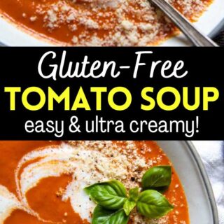 gluten free tomato soup pinterest pin.