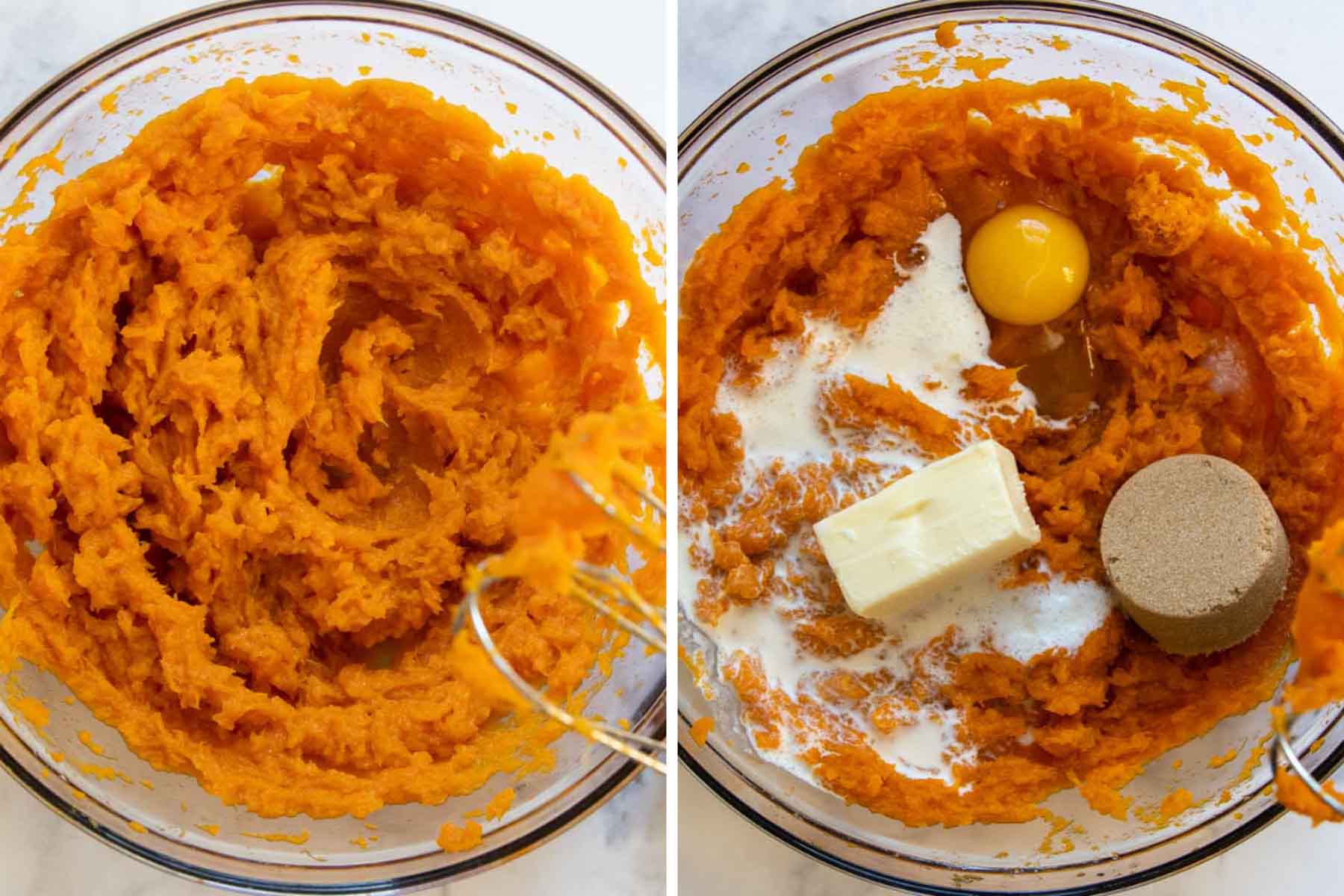 images showing how to make gluten free sweet potato casserole.