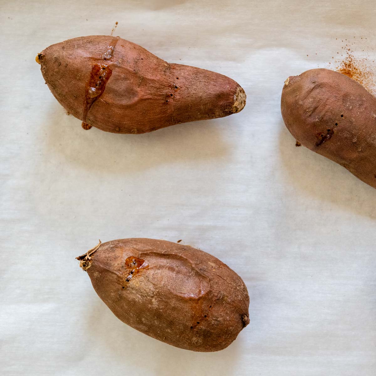 roasted sweet potatoes.