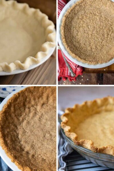 gluten free pie crust collage.