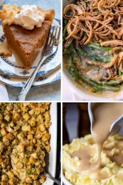 gluten free thanksgiving recipe collage.