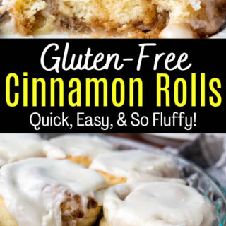 gluten free cinnamon rolls pinterest pin.