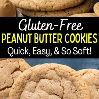 gluten free peanut butter cookies pinterest pin.