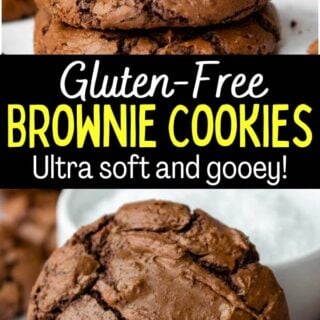 gluten free brownie cookies pinterest pin.