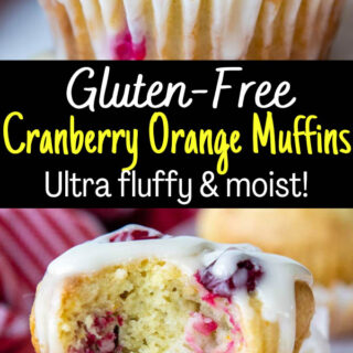 gluten free cranberry muffin pinterest pin.