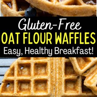 gluten free oat flour waffles pinterest pin.