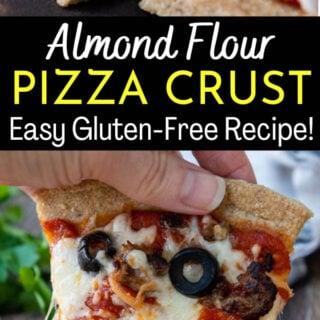 almond flour pizza crust pinterest pin.