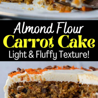 almond flour carrot cake pinterest pin.