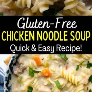 gluten free chicken noodle soup pinterest pin.