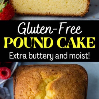 gluten free pound cake pinterest pin.