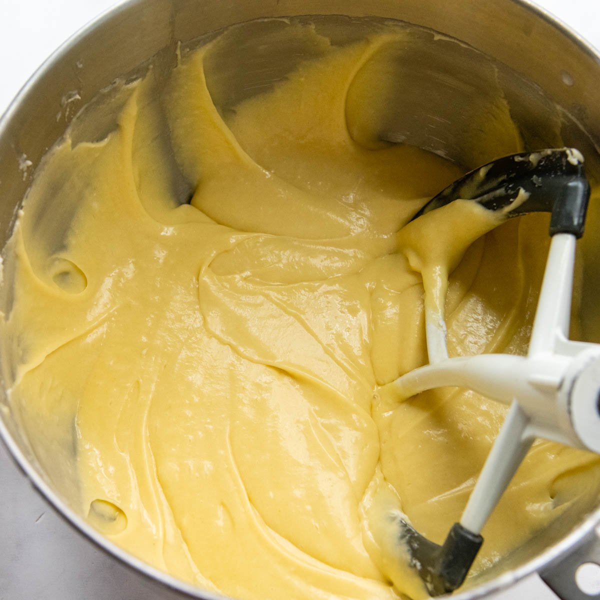 picture of the batter right before pouring in a baking pan.