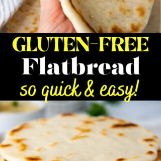gluten free flatbread pinterest pin.