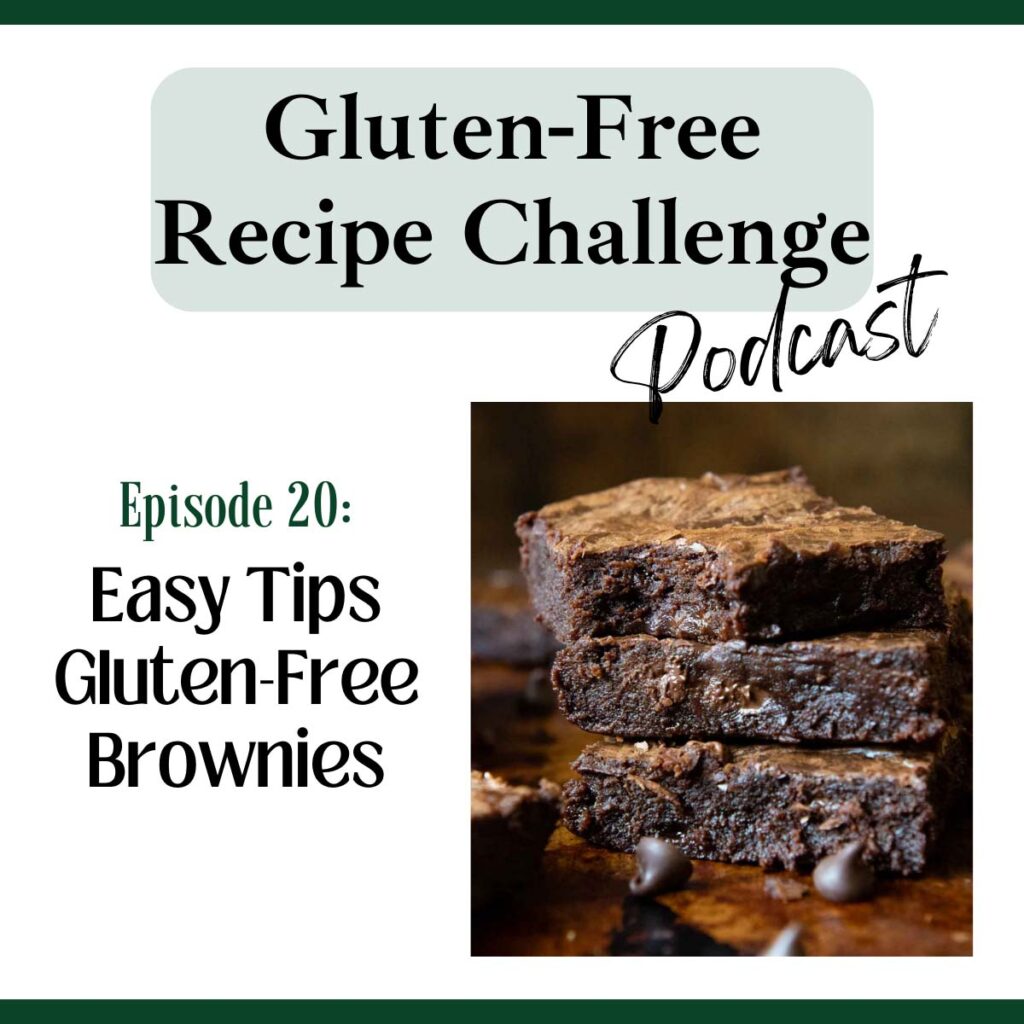 gluten free brownies podcast logo.