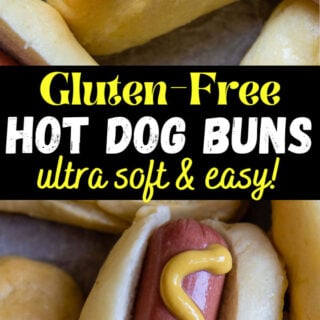 gluten free hot dog bun pinterest pin.