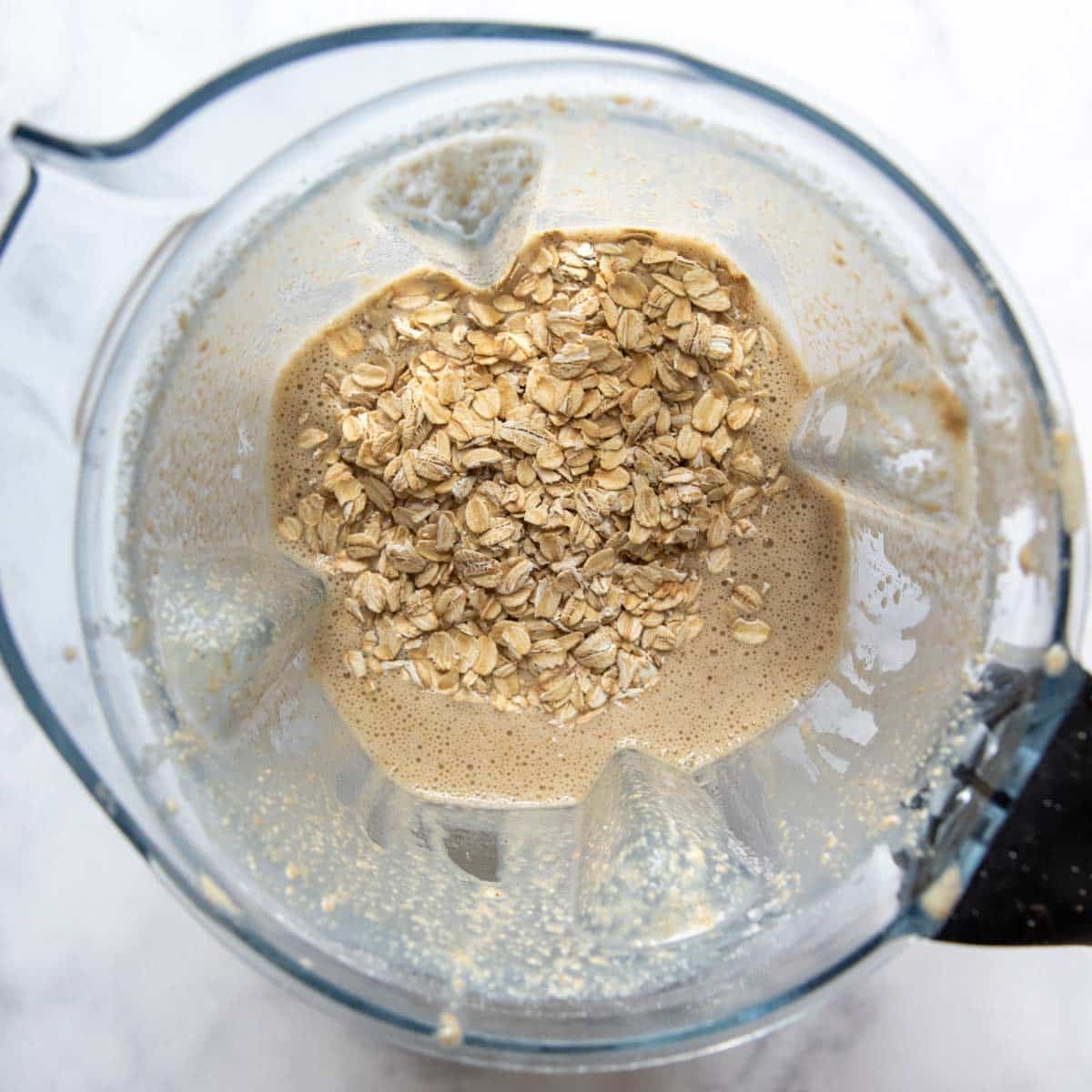 oats added to the blender.