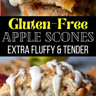 gluten free apple scones pinterest pin.