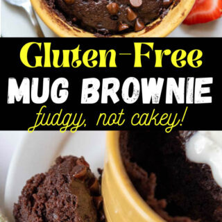 gluten free mug brownie pinterest pin