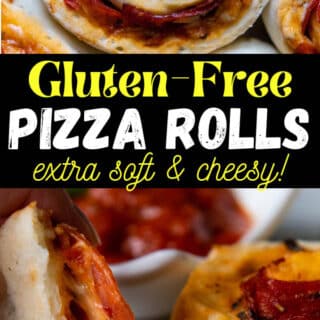 gluten free pizza rolls pinterest pin.