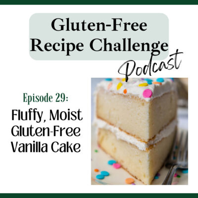 gluten free vanilla cake podcast logo