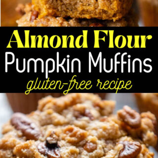 almond flour pumpkin muffins pinterest pin.