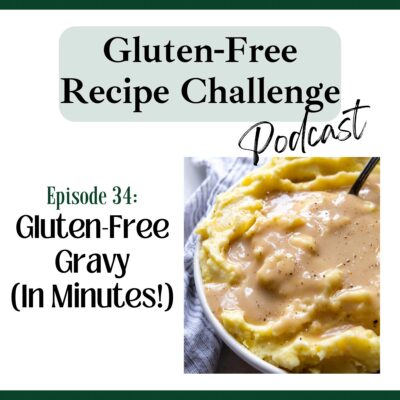 gluten free gravy audio recipe podcast logo.