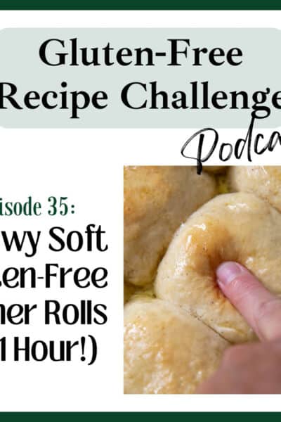 gluten free dinner rolls audio recipe podcast logo.