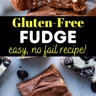gluten free fudge pinterest pin.