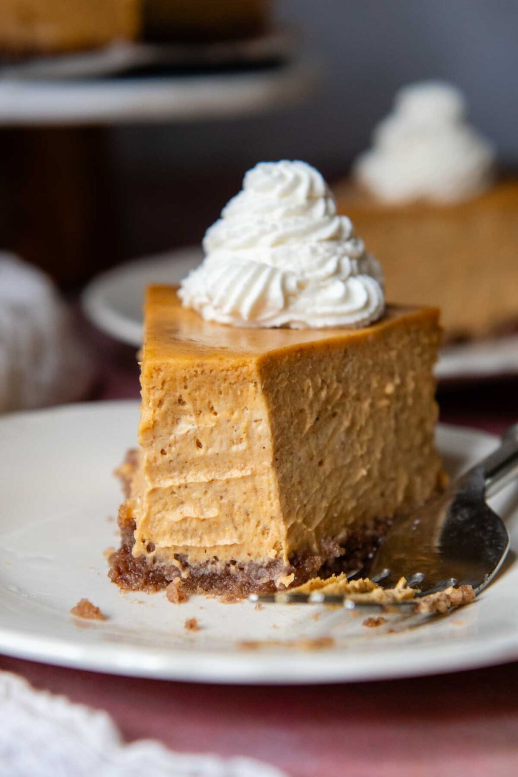 Creamiest gluten free pumpkin cheesecake not dense mamagourmand