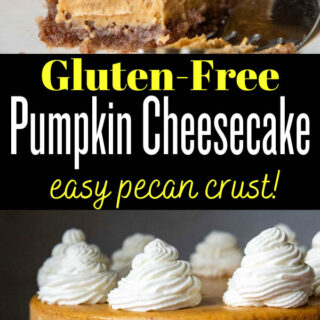 gluten free pumpkin cheesecake pinterest pin.