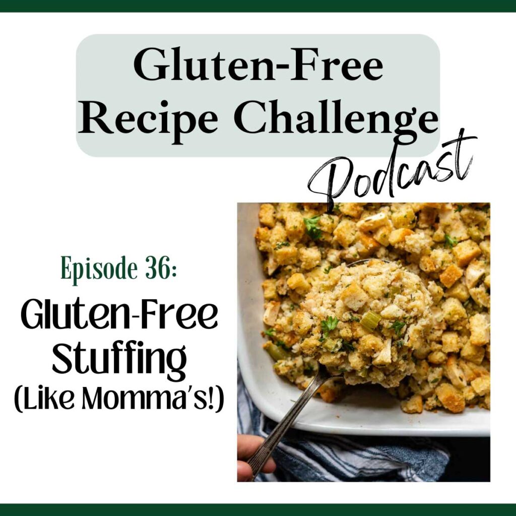 gluten free stuffing audio recipe podcast logo