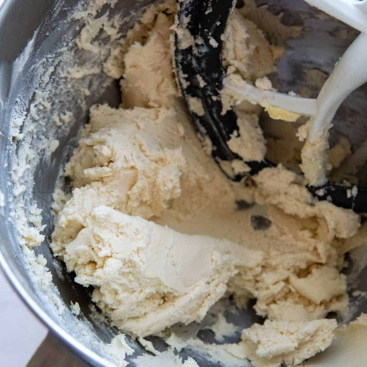 dough after mixing with flour.