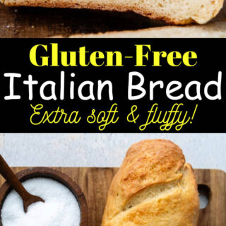 gluten-free Italian bread pinterest pin.