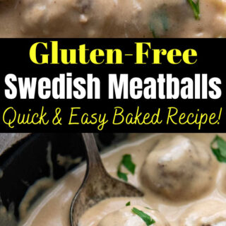 gluten-free Swedish meatballs pinterest pin.