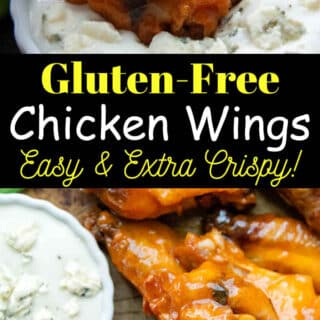 gluten-free chicken wings pinterest pin.