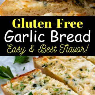gluten-free garlic bread pinterest pin.