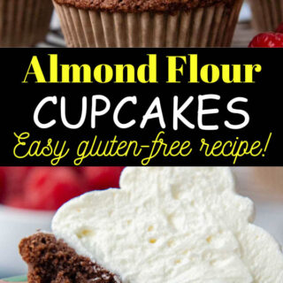almond flour chocolate cupcakes pinterest pin.
