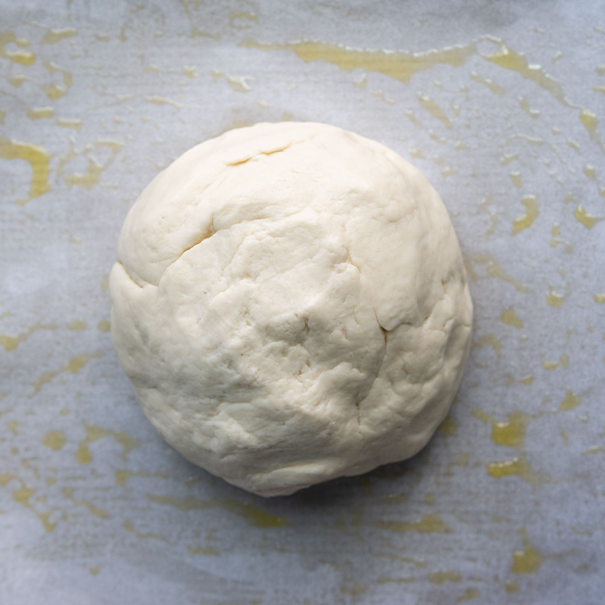 a round dough ball.