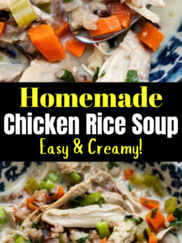 Chicken Rice Soup Pinterest Pin
