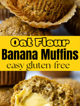 Oat Flour Banana Muffins Pinterest Pin
