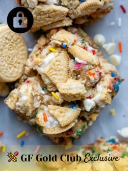 gluten free funfetti Oreo bars cover picture.