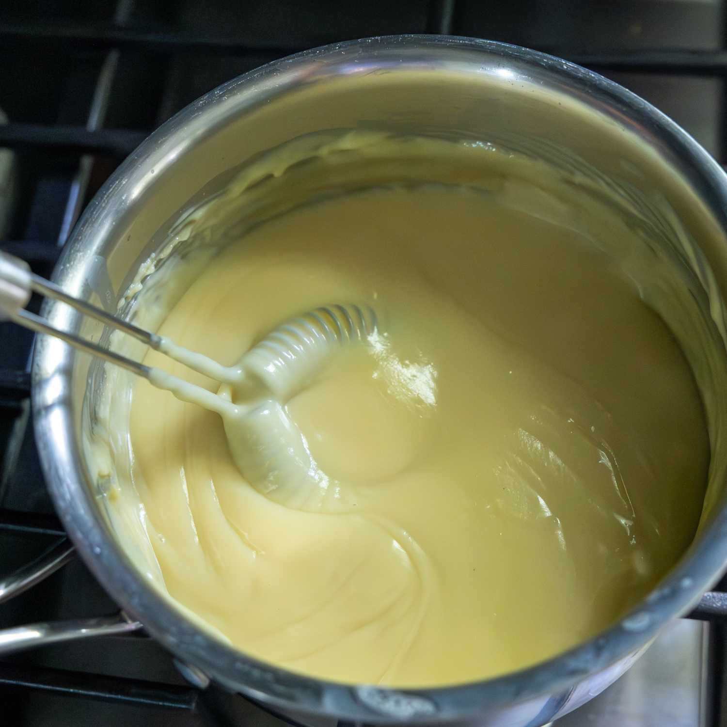 Thickened mixture.