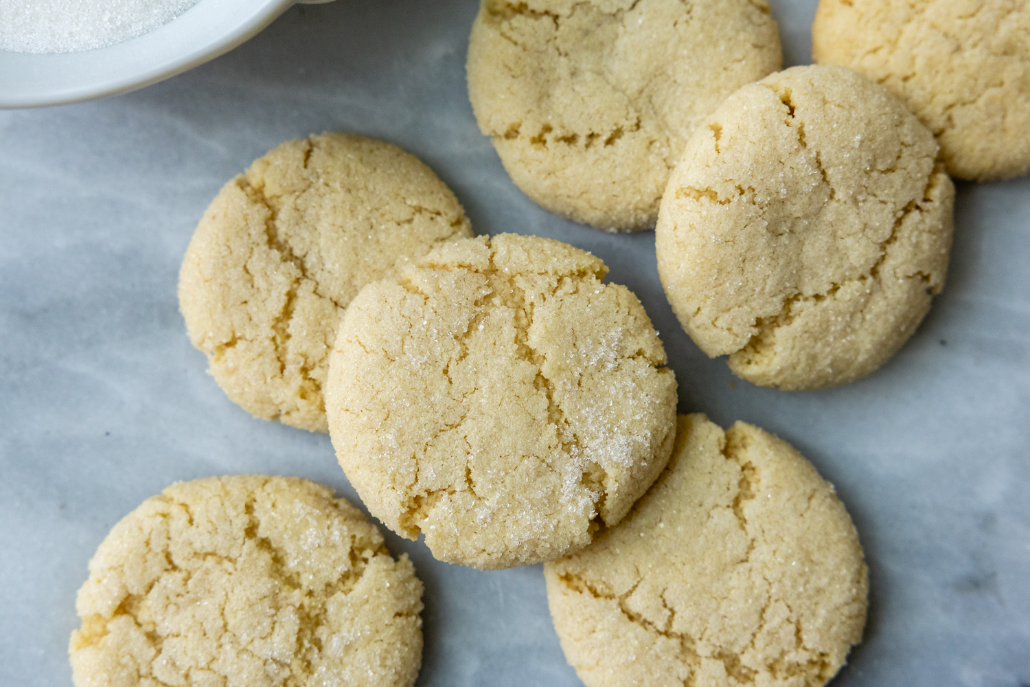 Overhead image showing the tops of the cookies.